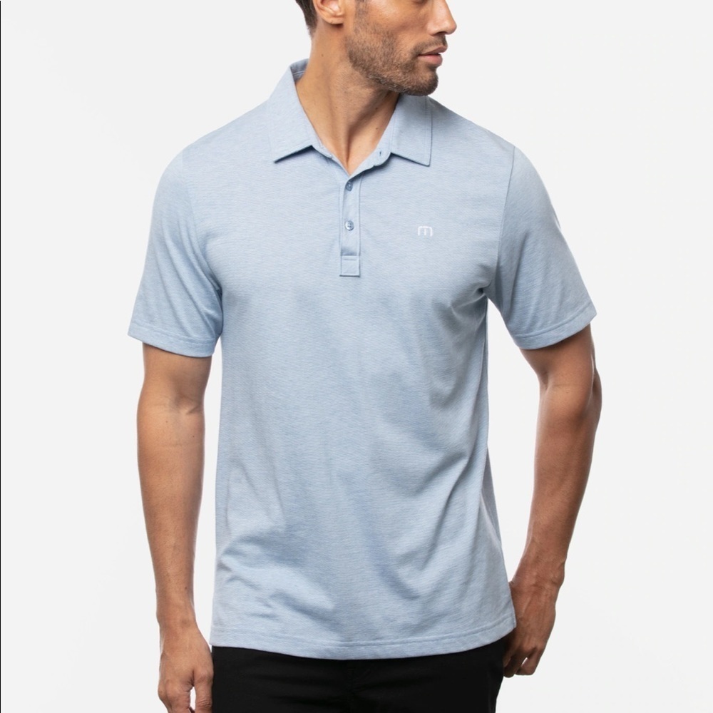Travis Mathew Light Blue Short Sleeve Polo